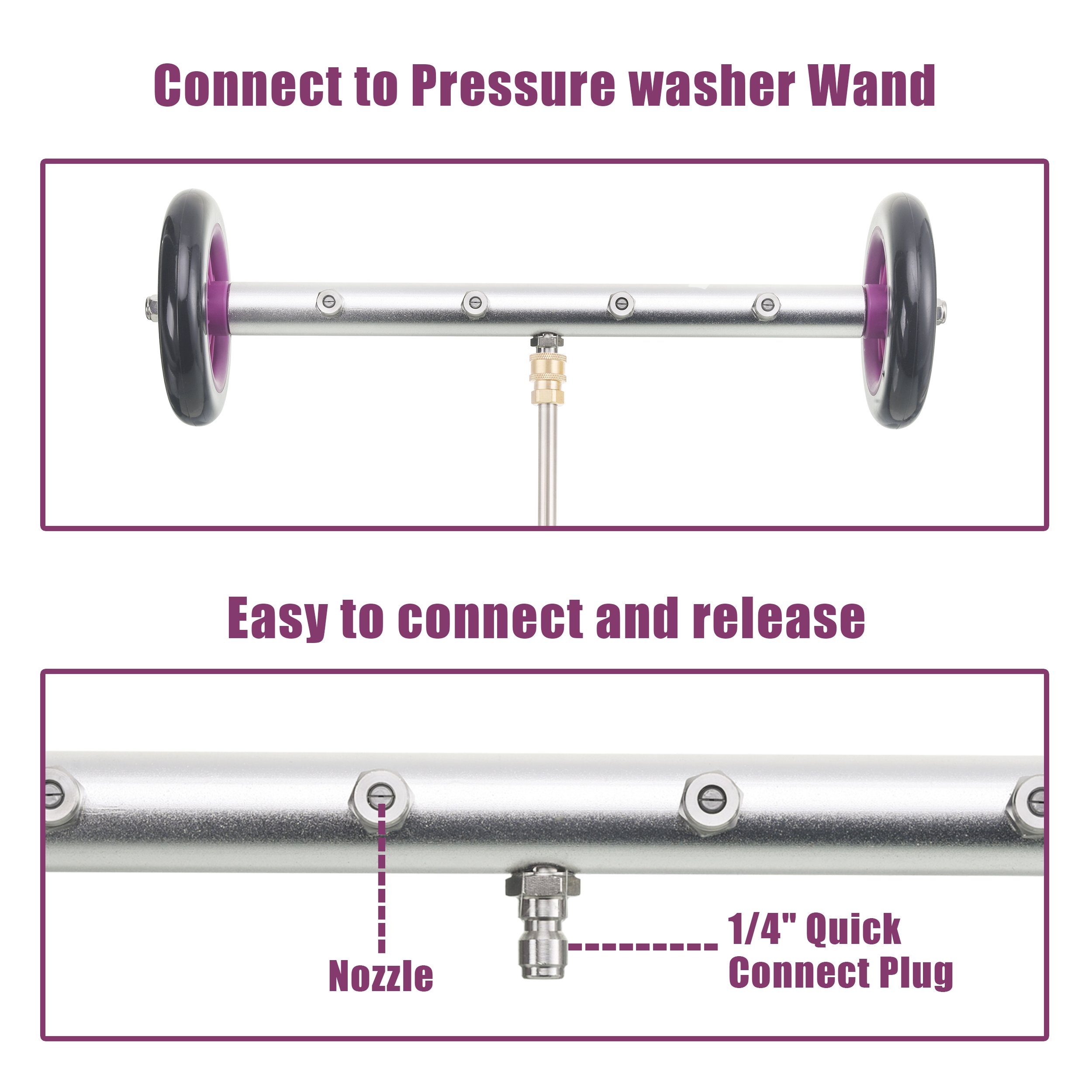 Pressure Washer Undercarriage Cleaner 4000 Psi Under Car Washer Water Broom Chassis cleaner Undercarriage Car Washer