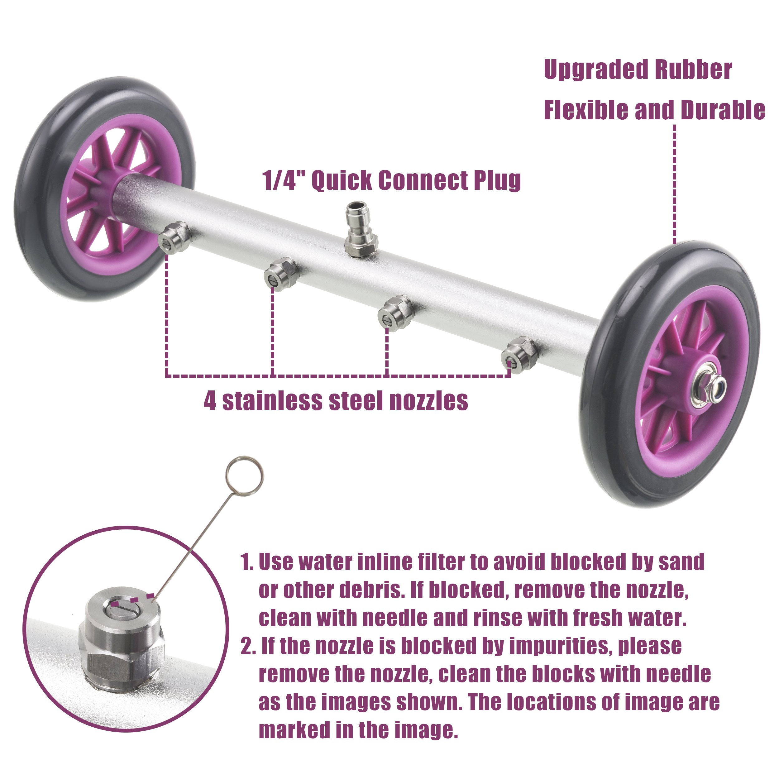 Pressure Washer Undercarriage Cleaner 4000 Psi Under Car Washer Water Broom Chassis cleaner Undercarriage Car Washer