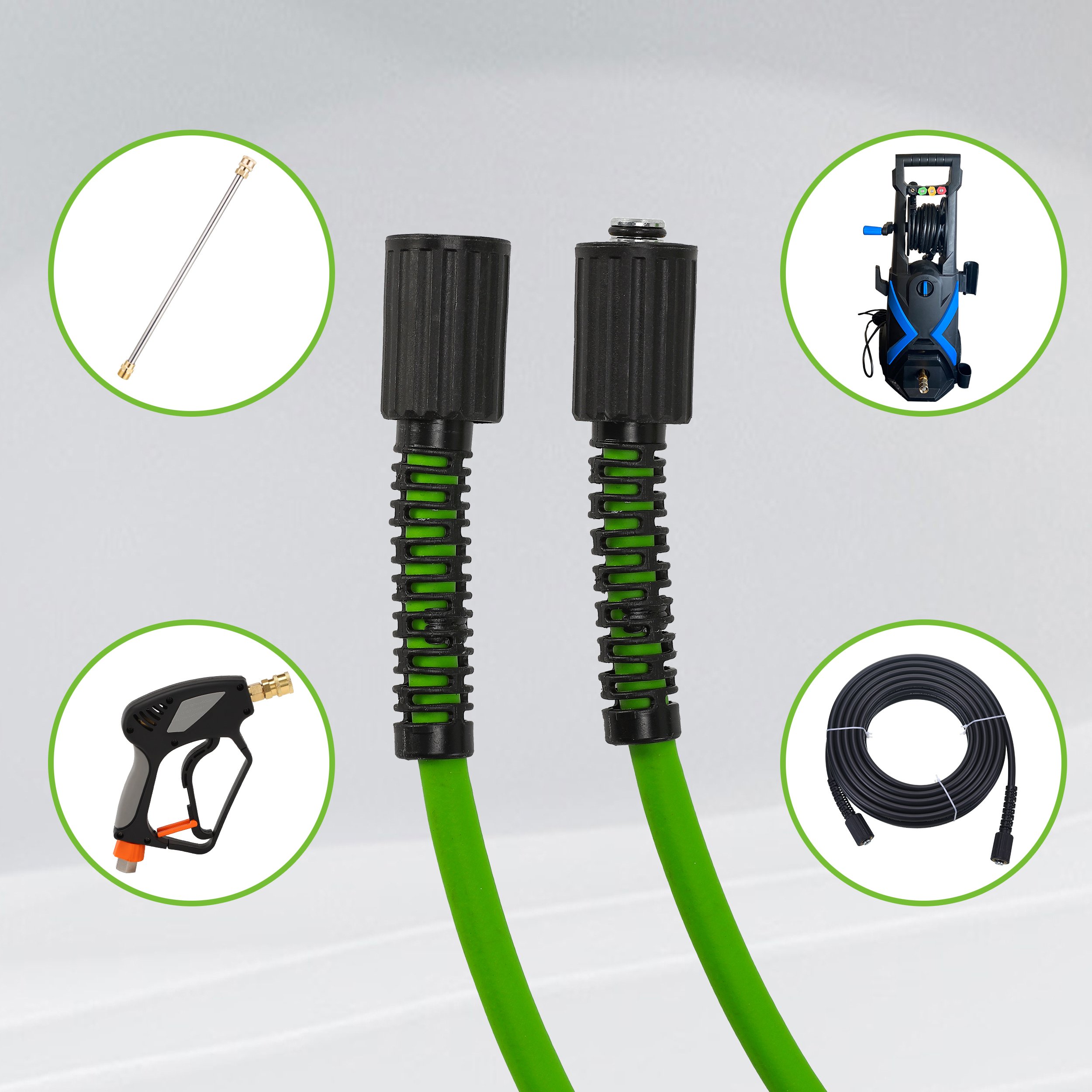 Universal 3600PSI Pressure Washer Extension Hose Power Wash Hose Pressure Washer Hose For Car Washing