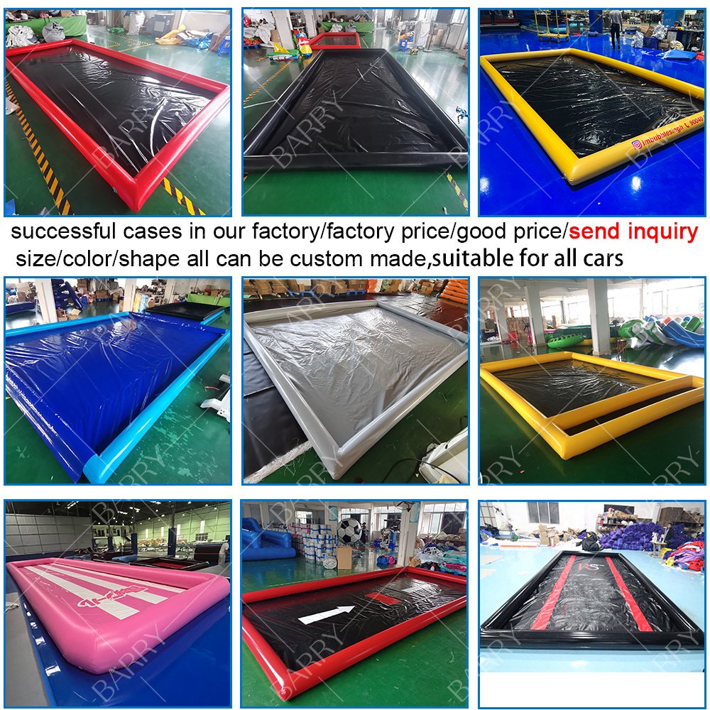 Commercial Machine Customized Water Containment Mat Pvc Portable Inflatable Car Wash Mats