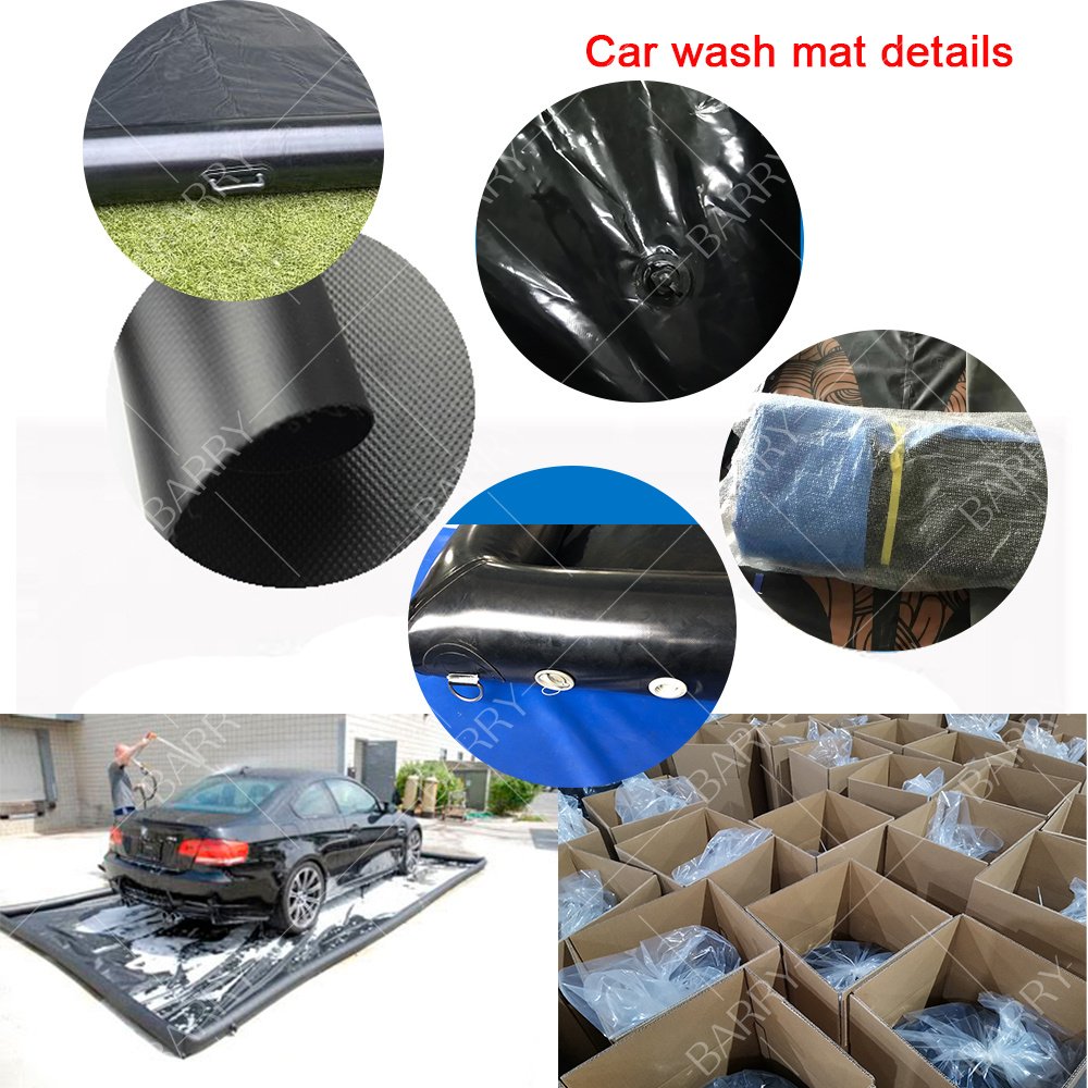 Commercial Machine Customized Water Containment Mat Pvc Portable Inflatable Car Wash Mats