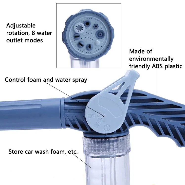 Factory Wholesale Spot Eight-in-one Foam Water washer Garden Watering tools High Pressure Car Wash Water machine