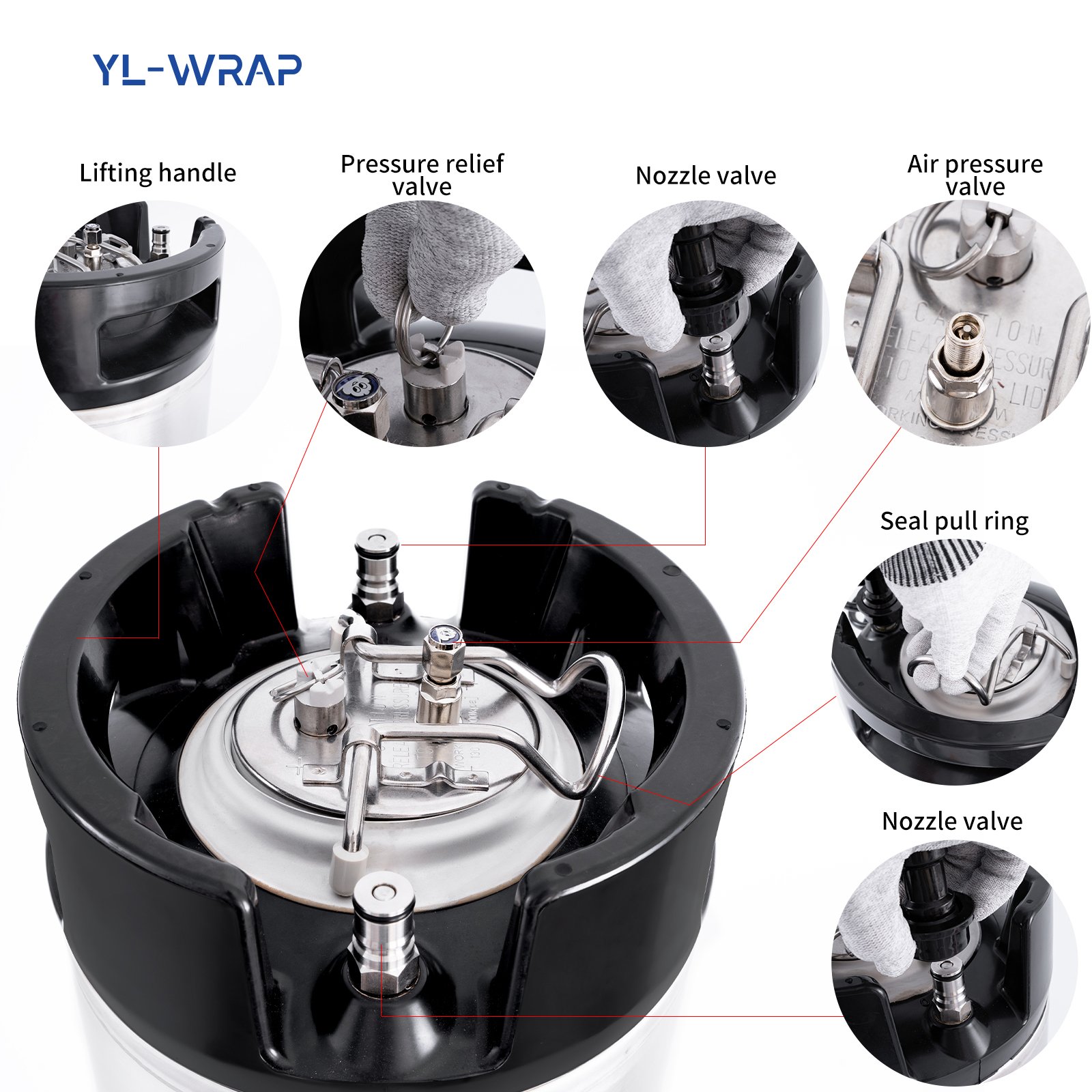 19L PPF keg Transparent Film Wrap ppf High Pressure Sprayer Tank Window Tint Keg Car Wash Tank For PPF Film