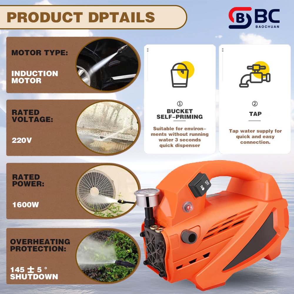 Car Washer Water Electric Jet High-Pressure High Pressure Power Washer For Home