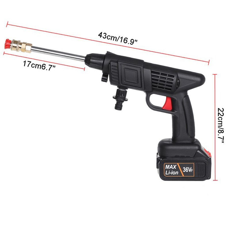 Car wash lithium battery water gun high pressure water pump car portable electric household car washer high pressure water gun