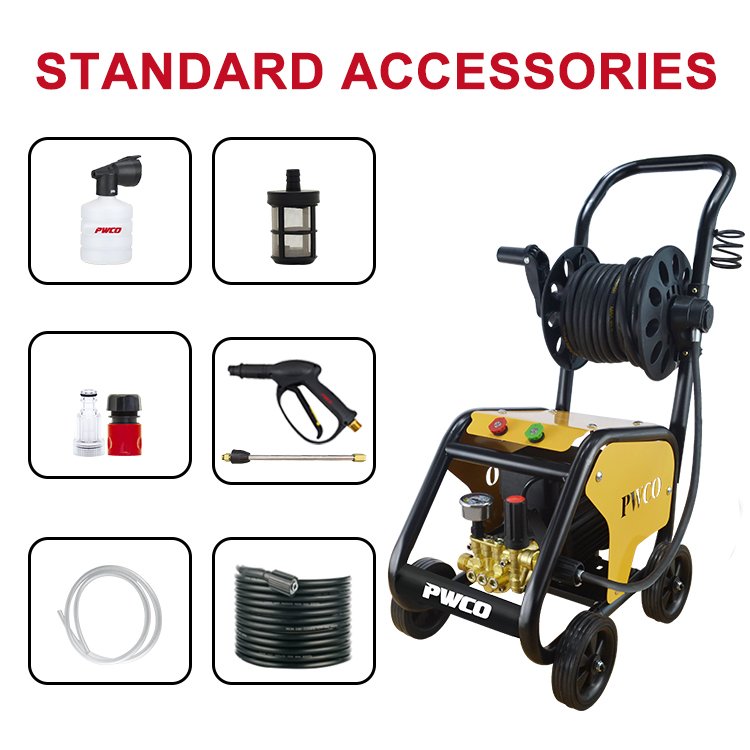 Movable high pressure cleaner powerful jet cleaner with hose roll household car washing machine