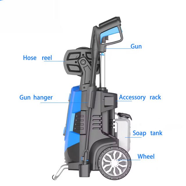 Cleaner High Water Pressure Car Washer Machine High Pressure Washer For Courtyard
