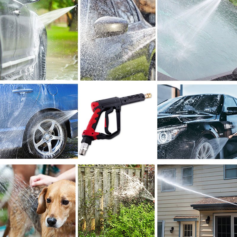 5000psi 350bar high pressure cleaning machine hand gun set Kit Brass Stainless Steel car washer water gun for washing cars