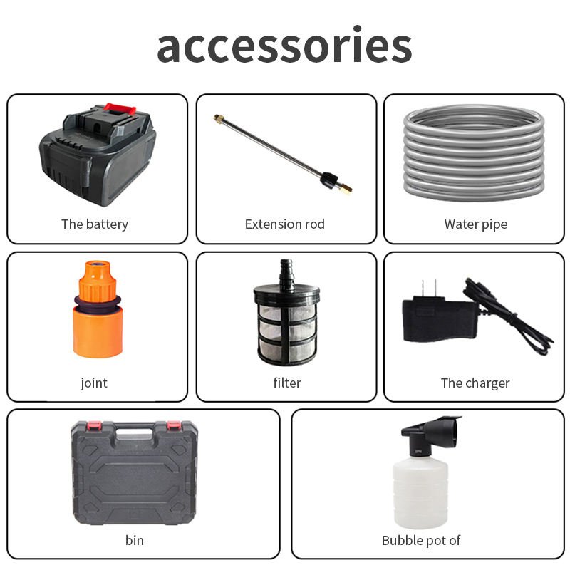 2022 New high Pressure car washer 24v lithium battery car wash gun battery wireless Cordless for car