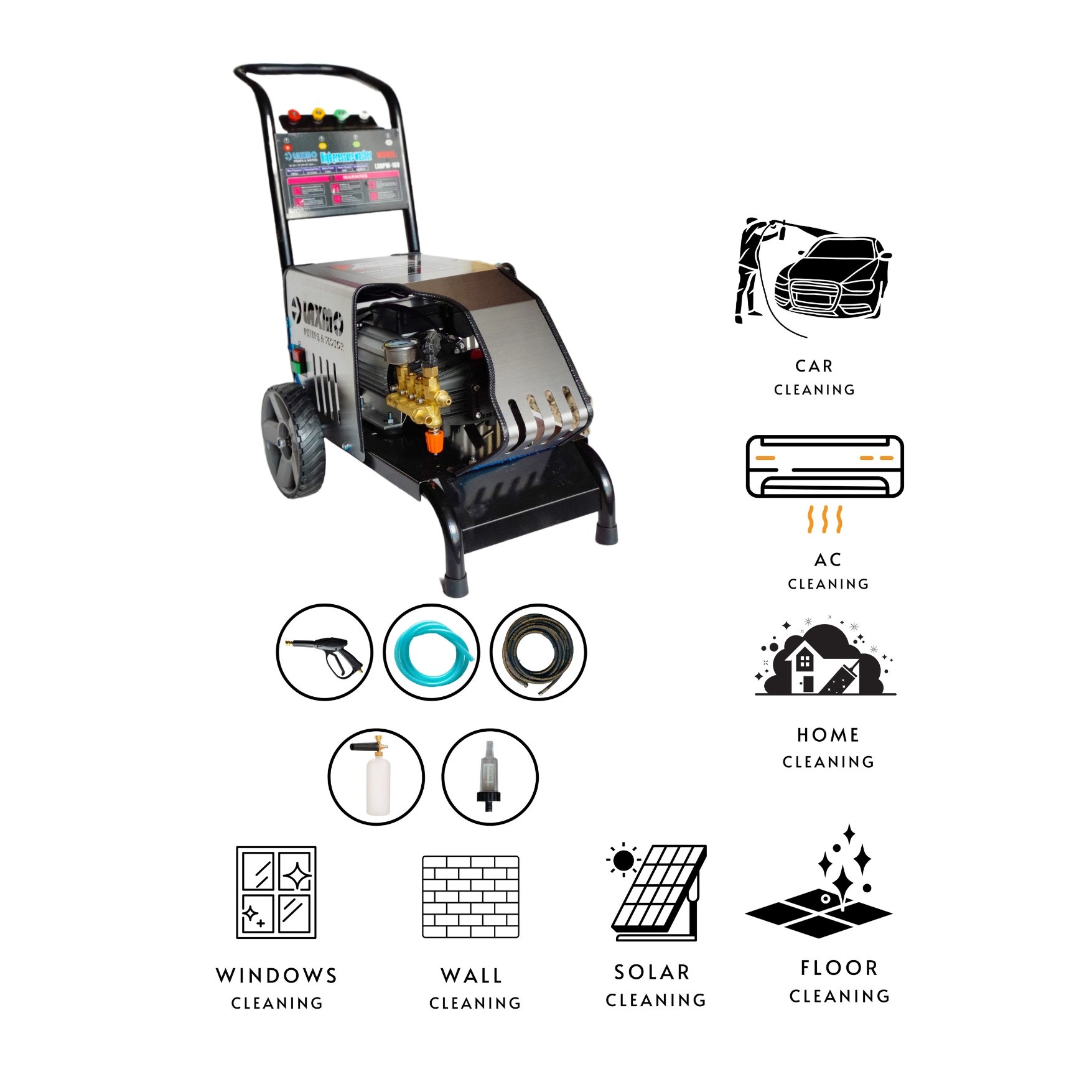 Electric High Pressure Dredging Drain Pipe Washer And Drain Sewer Cleaning Equipment LXHPW-160