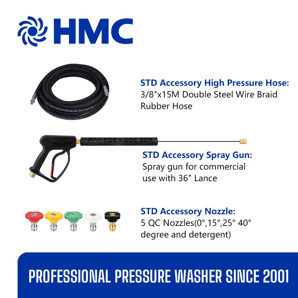 HMC G Series 200bar High pressure water jetting pipe cleaning machine washer and drain sewer cleaning equipment
