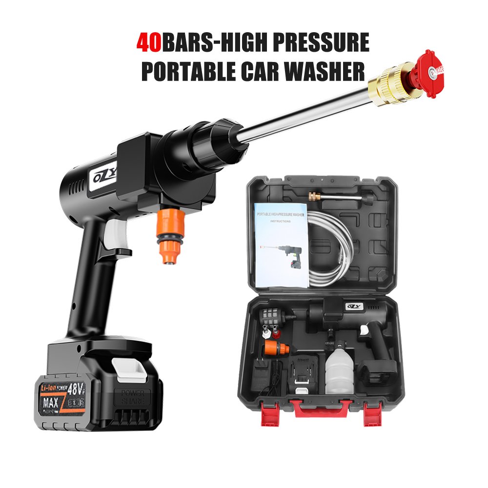 24V 48VF Car Washer Agricultural Sprayer Small Pressure Sprayer Plastic 40 Bar High Pressure Water Sprayer Hand Spray For Garden