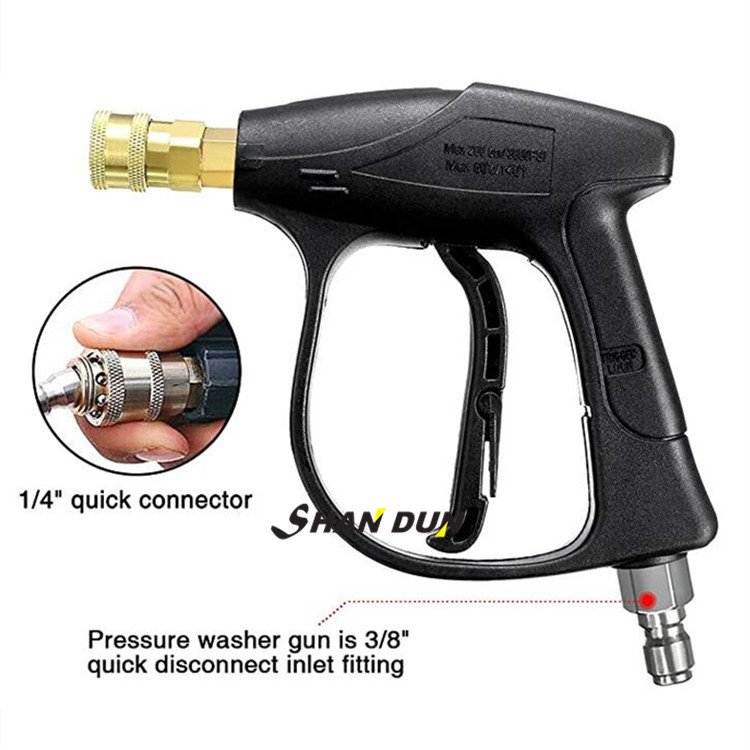 Car Washer Gun 3000 PSI Max Foam Gun 3/8" Connector High Pressure Washer Tool for Pressure Power Washers