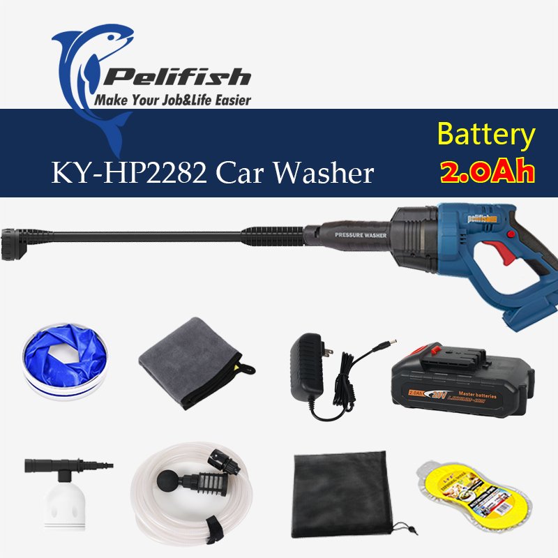 High Pressure Water Car Washer Strong Portable Car Washer Rechargeable Battery Pressure Water Gun