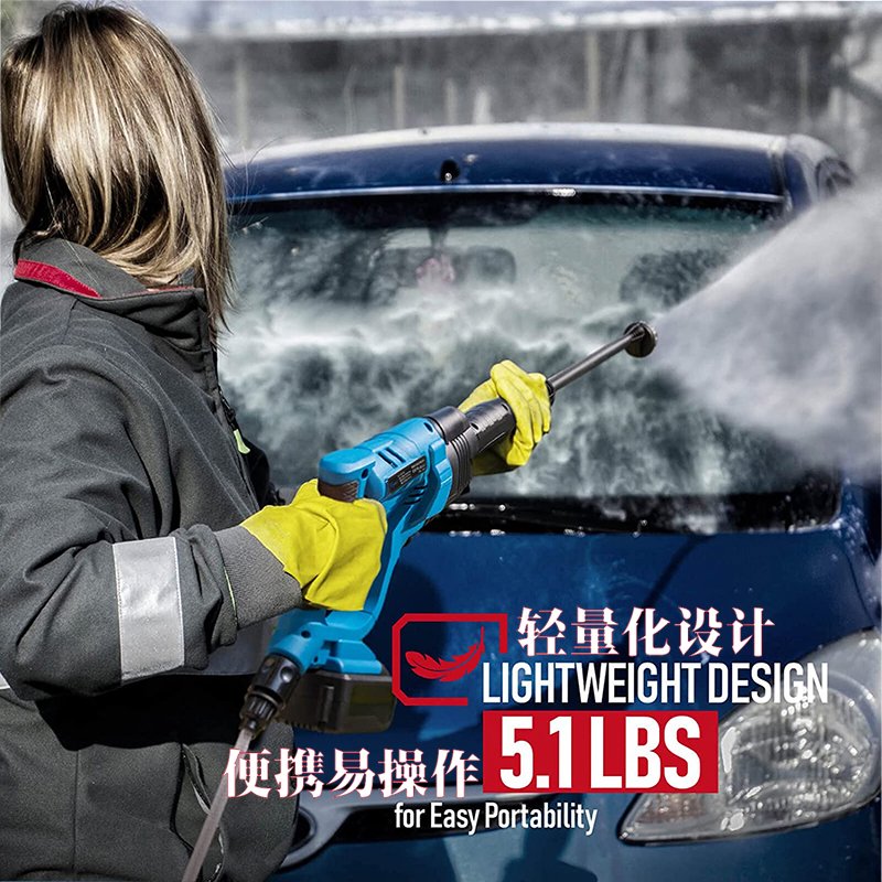 High Pressure Water Car Washer Strong Portable Car Washer Rechargeable Battery Pressure Water Gun