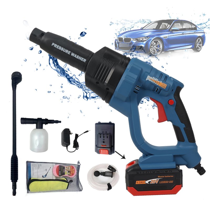 High Pressure Water Car Washer Strong Portable Car Washer Rechargeable Battery Pressure Water Gun