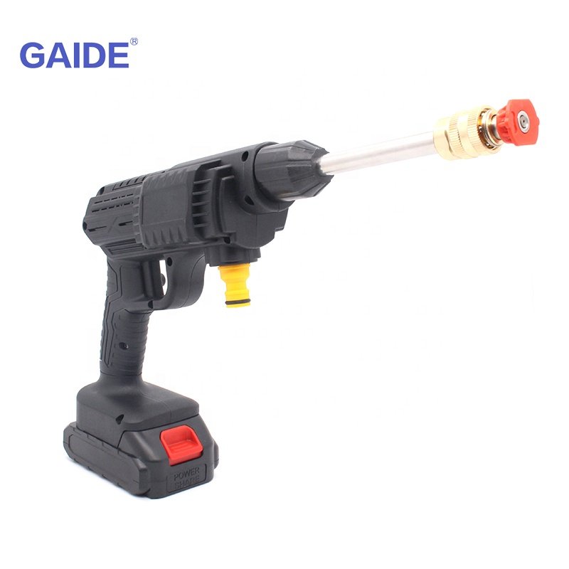 GAIDE Car Washer Gun Pump Car Washing and Other 40mpa Max. Pressure Cleaning Lithium Battery Brush Motor 6 Months GAIDE or OEM