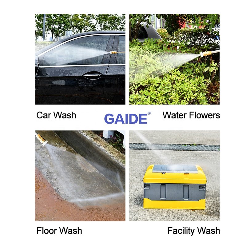 GAIDE Car Washer Gun Pump Car Washing and Other 40mpa Max. Pressure Cleaning Lithium Battery Brush Motor 6 Months GAIDE or OEM