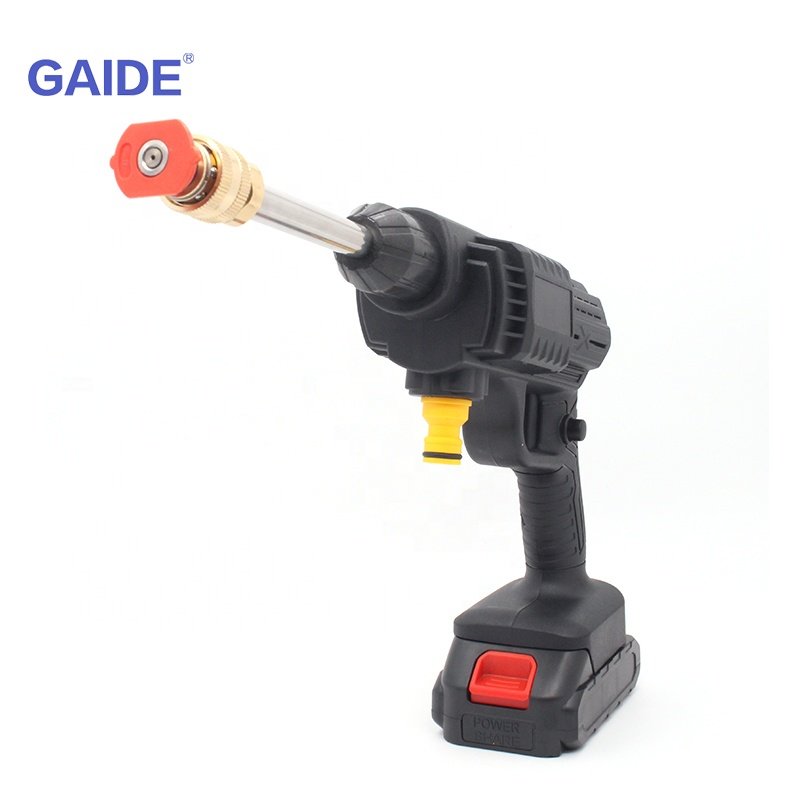 GAIDE Car Washer Gun Pump Car Washing and Other 40mpa Max. Pressure Cleaning Lithium Battery Brush Motor 6 Months GAIDE or OEM