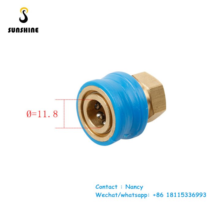 SS 4000PSI High Power Sprayer Connector Blue Colour Pressure Washer Car Cleaner Washing Female Quick Release BSP 1/4 Coupling
