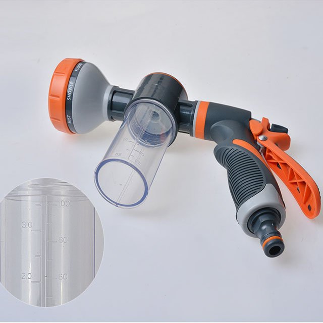 Factory wholesale High Pressure Plastic Water Gun with Foam Bottle for Car Washing