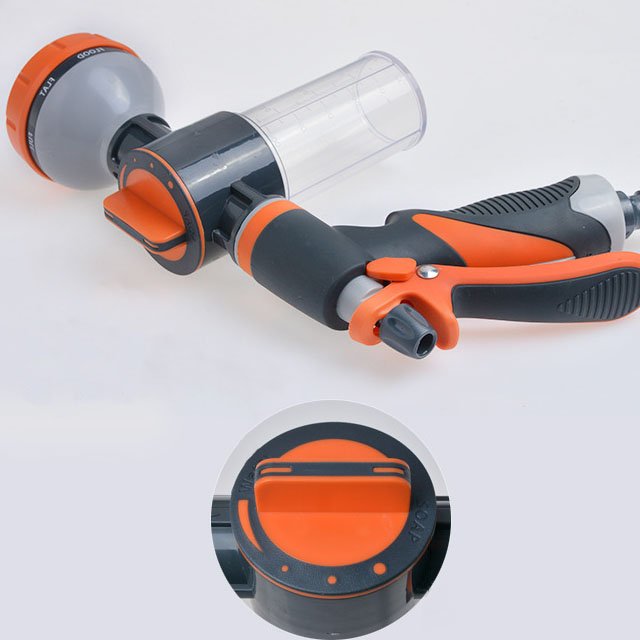 Factory wholesale High Pressure Plastic Water Gun with Foam Bottle for Car Washing
