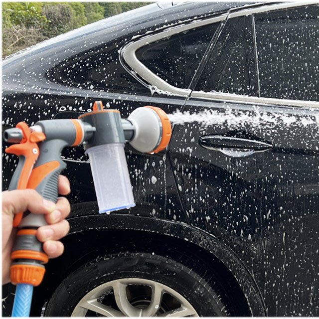 Factory wholesale High Pressure Plastic Water Gun with Foam Bottle for Car Washing