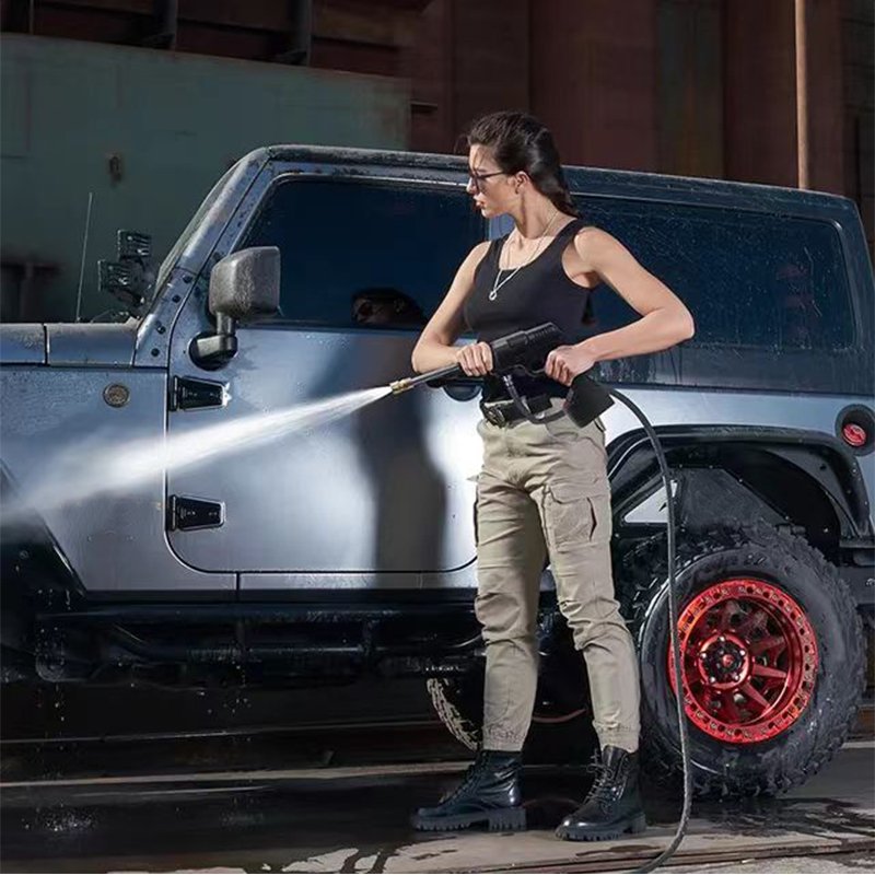 High quality Portable Wireless Cordless high pressure rechargeable car washer gun cleaning machine with One battery