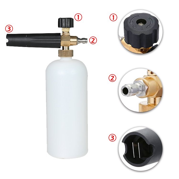 Car Washer Pressure Bottle Pistola A Presion Para Lavado De Auto Foarm Cannon