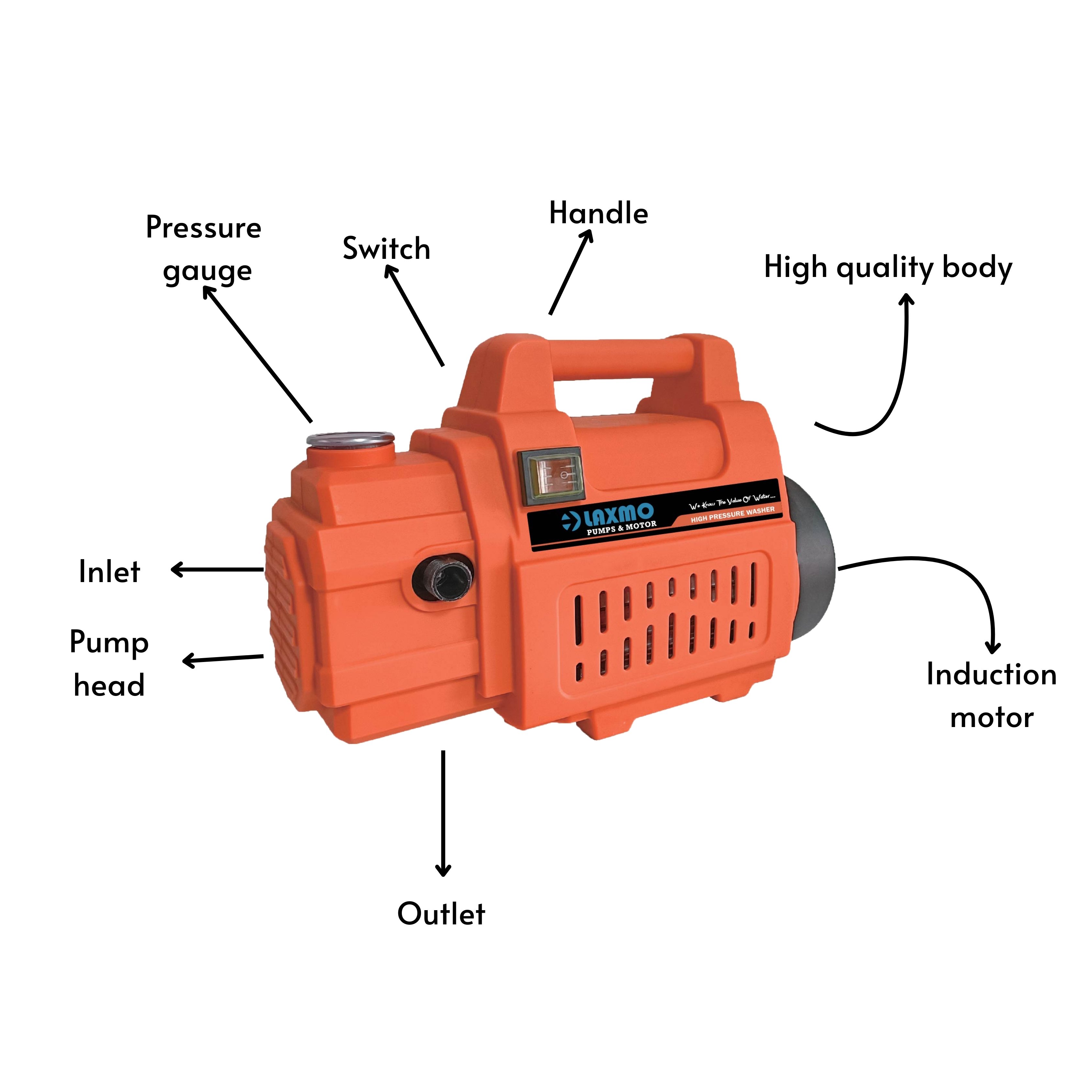 2200W 150BAR electric pump cleaning bike washing car wash machine high pressure cleaner washer