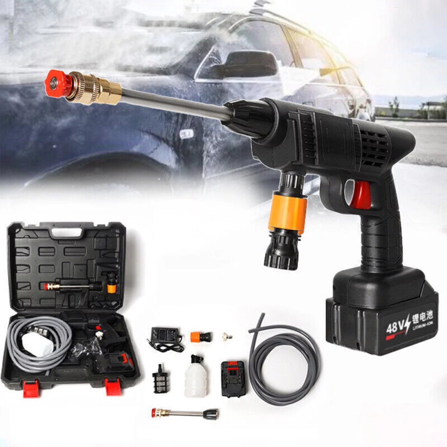 Factory Wholesale Portable Household Electric High Pressure Washer Car Wash Pressure Washer Gun For Cars Metal Stainless Steel