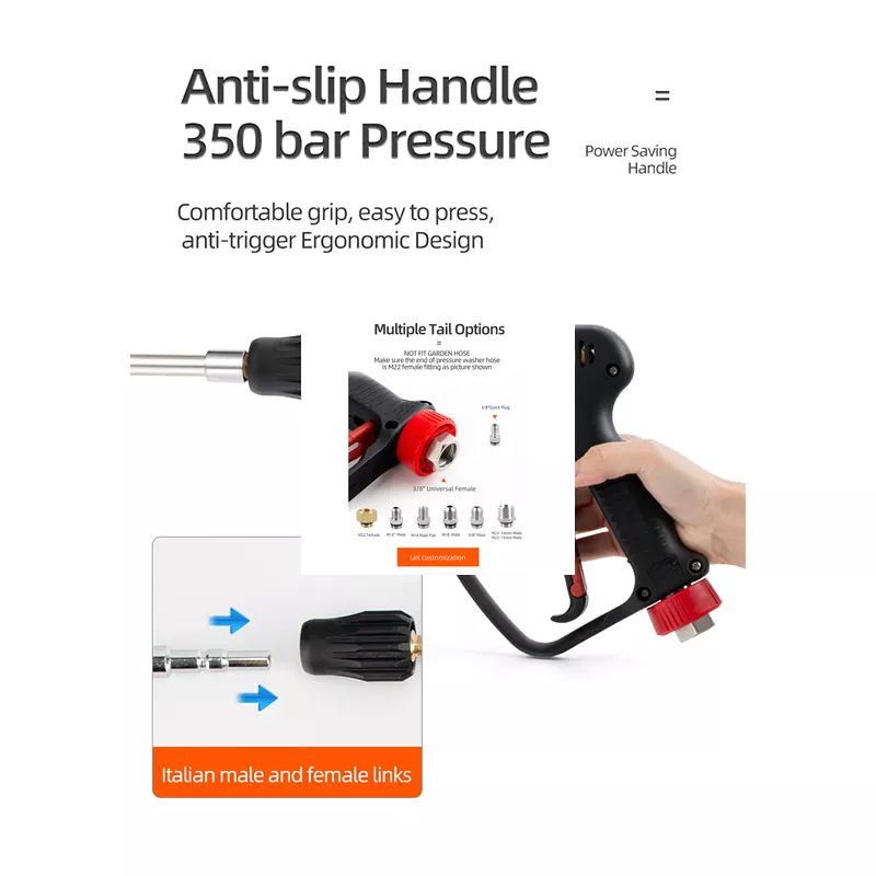 Car Wash Equipment 350 Bar High Pressure Car Washer Gun Water Pressure Gun For Car Wash