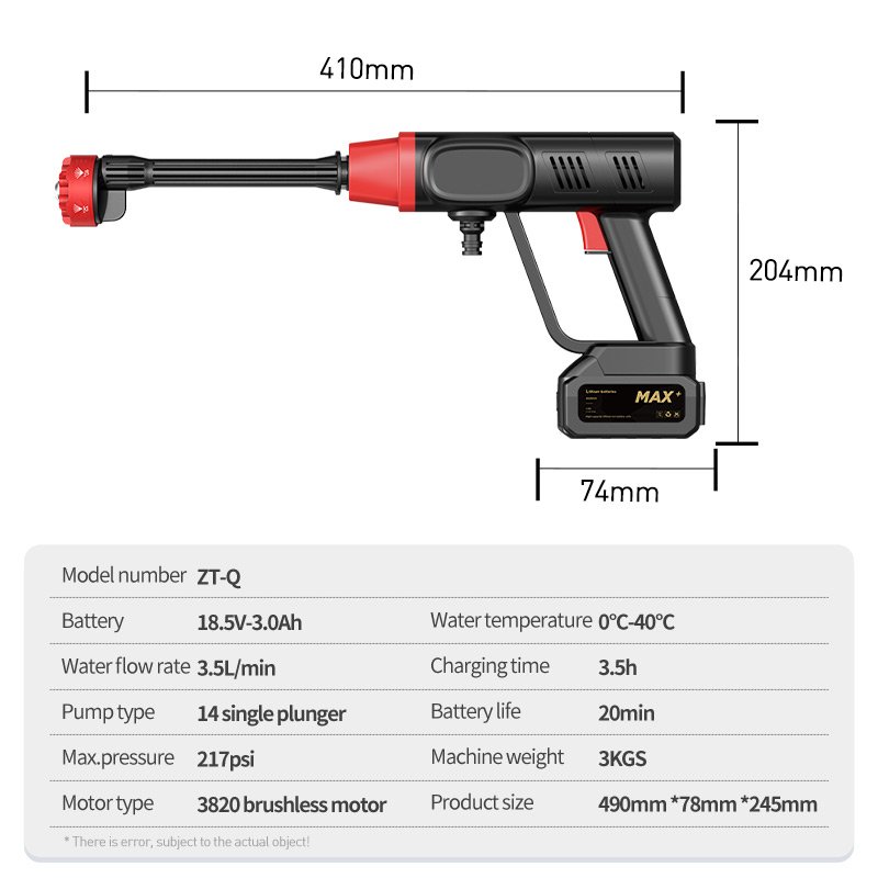 Factory Direct Sales Automatic Car Washer ABS Mini Car Washer 18.5V Power Car Washer