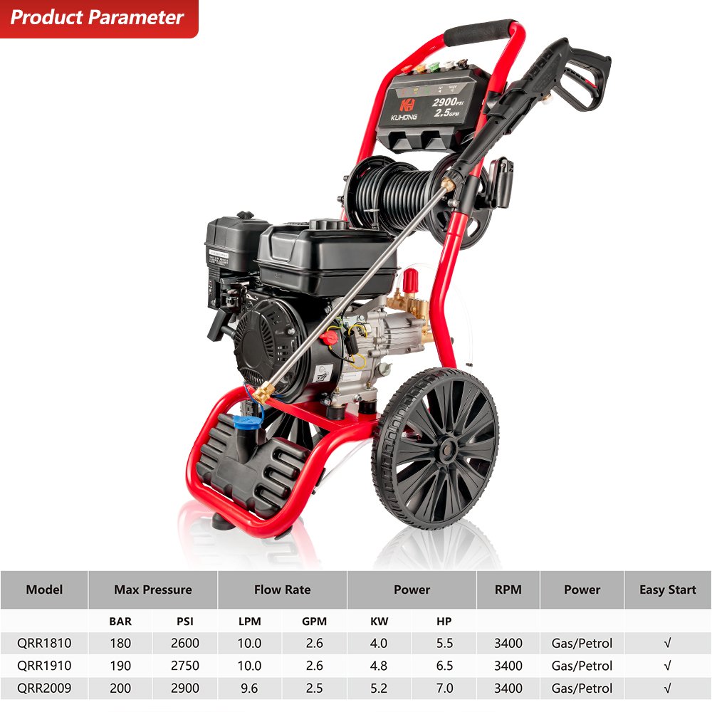 Kuhong Jet Washer High Pressure 200bar 2900psi Electric High Pressure Car Washer