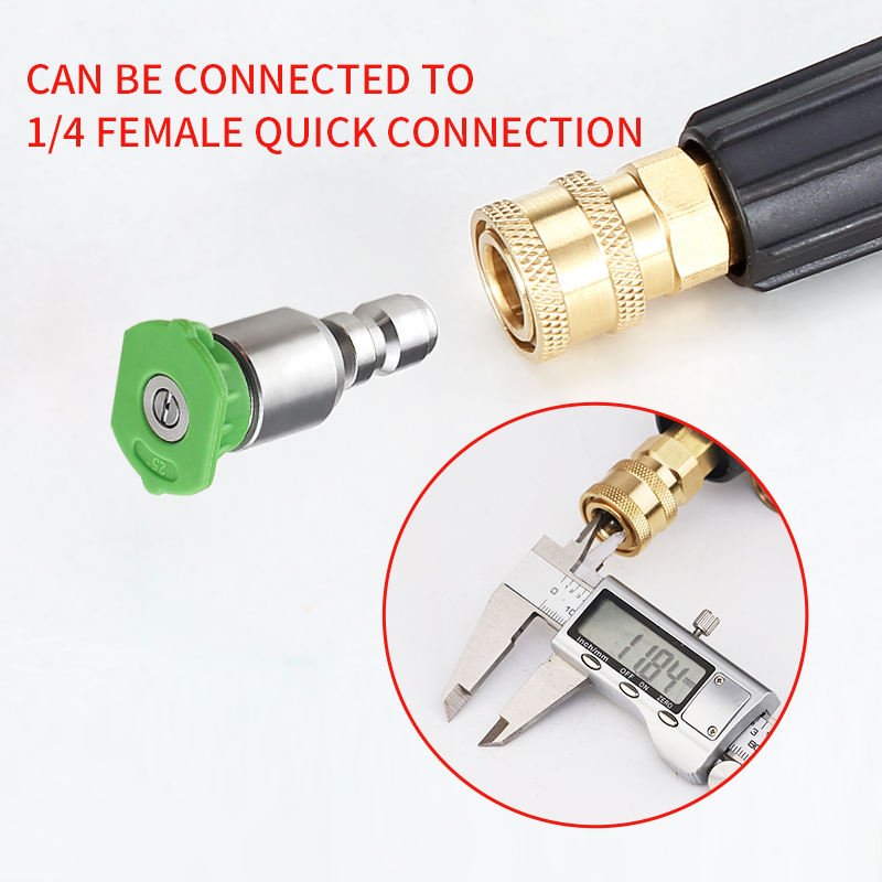 NBT High Pressure Washer Accessories 360 Degree Rotating Water Gun Nozzle 1/4 Quick Connection Sprayer Nozzle