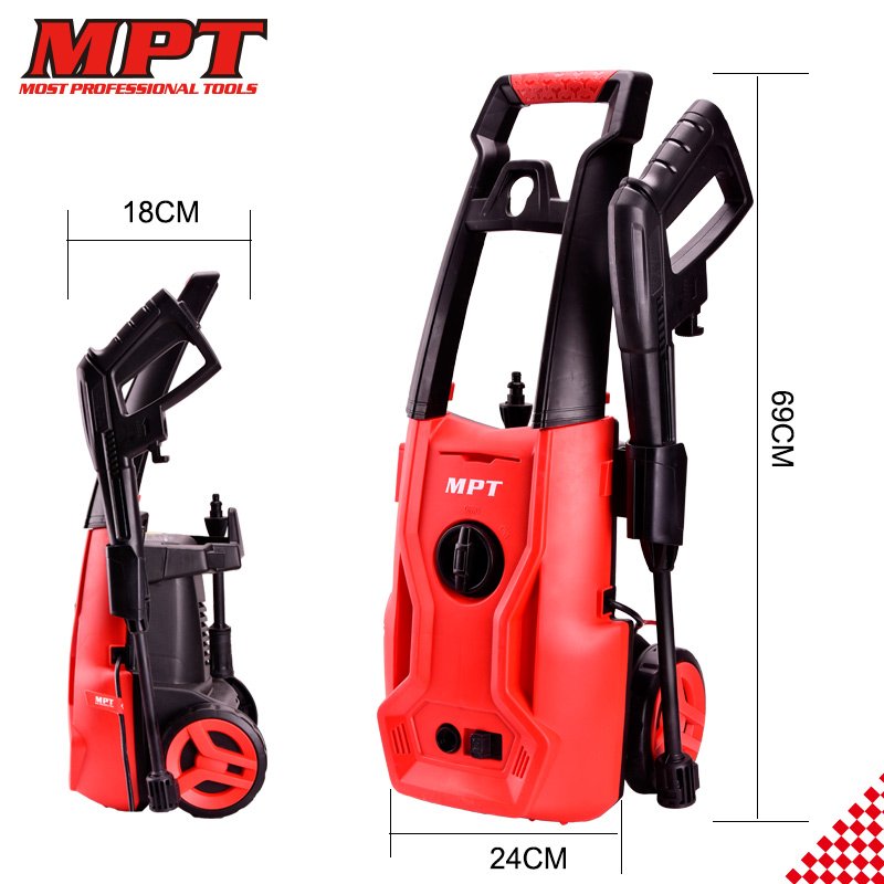 MPT 1400W 125Bar self-priming copper rotor high pressure car washer