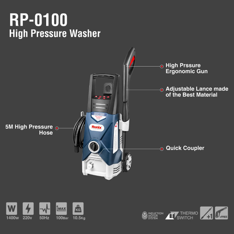 RONIX RP-0100 High Pressure Washer Portable Electric Car Washer High Pressure Cleaner car washer