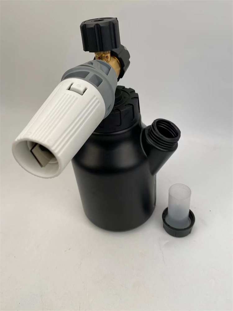 2024 New Black Bottle Snow Foam Cannon High Pressure Adjustable Foam Nozzle Car Washing Foam Lance
