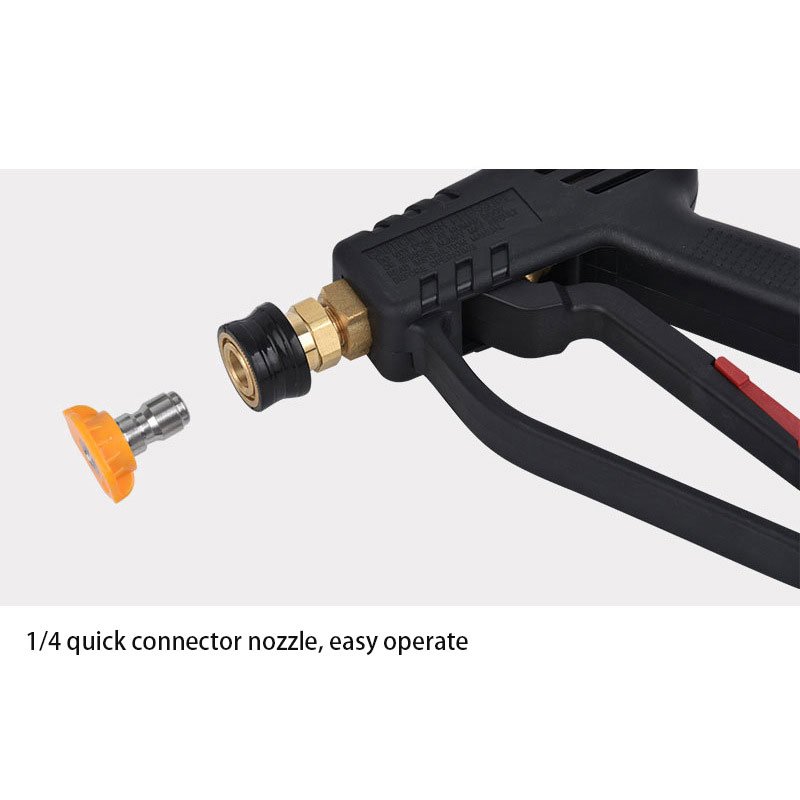 280Bar 4000PSI High Pressure Car Washer Gun M22 Adapter Car Washing Water Sprayer Gun 1/4" Quick Coupler Nozzles