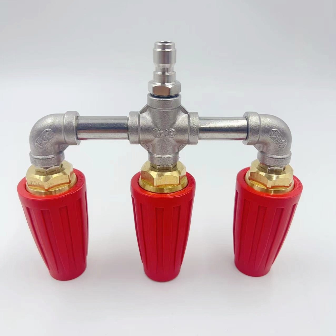 4000PSI 3PCS Rotating Turbo Head Spray Nozzle High Pressure Washer Cleaner with Turbine Pump