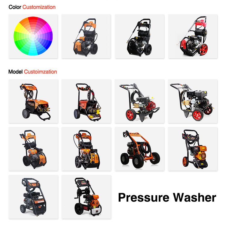 Bison Power Cleaning Tool Low Fuel Consumption High 170BAR 6.5HP 9LPM Pressure Washer With Strong Power