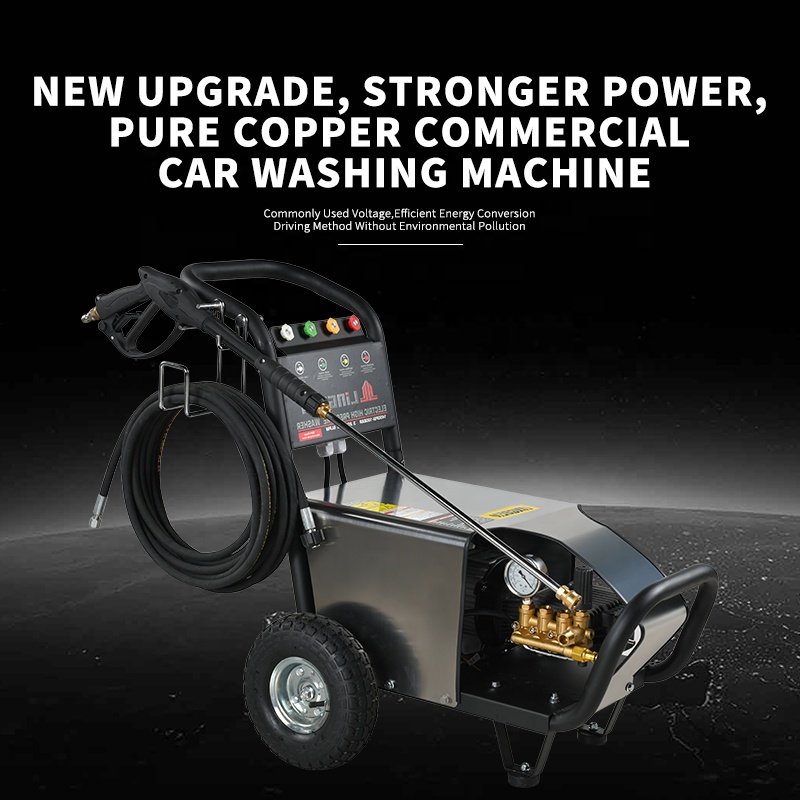 Lingben China car wash pressure washer three phase 250 bar electric high pressure car washer petrol generator