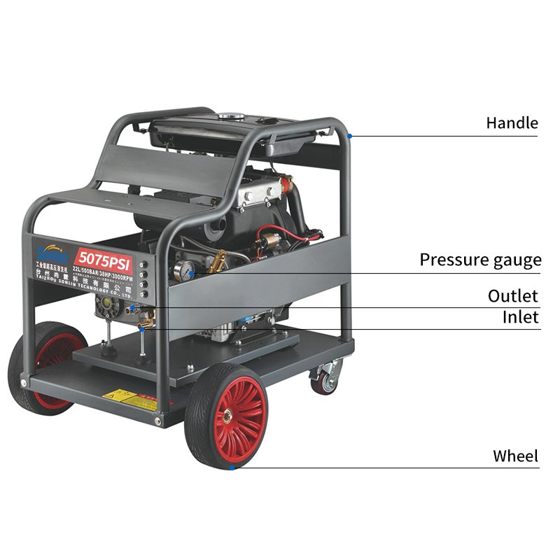 Sonlin 5075psi 350bar Cold Water Jet Pressure Washer Diesel Machine High Pressure Washer