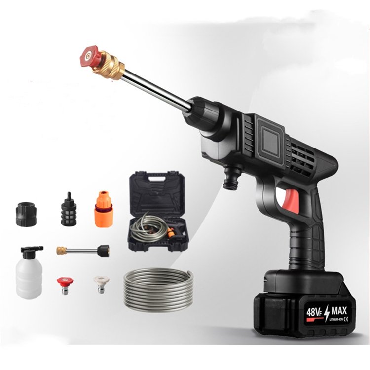 Lithium High Pressure Hand Spray Gun Water 12000mAh Carwash Automatic 21V Lavage Automobile Car Washer