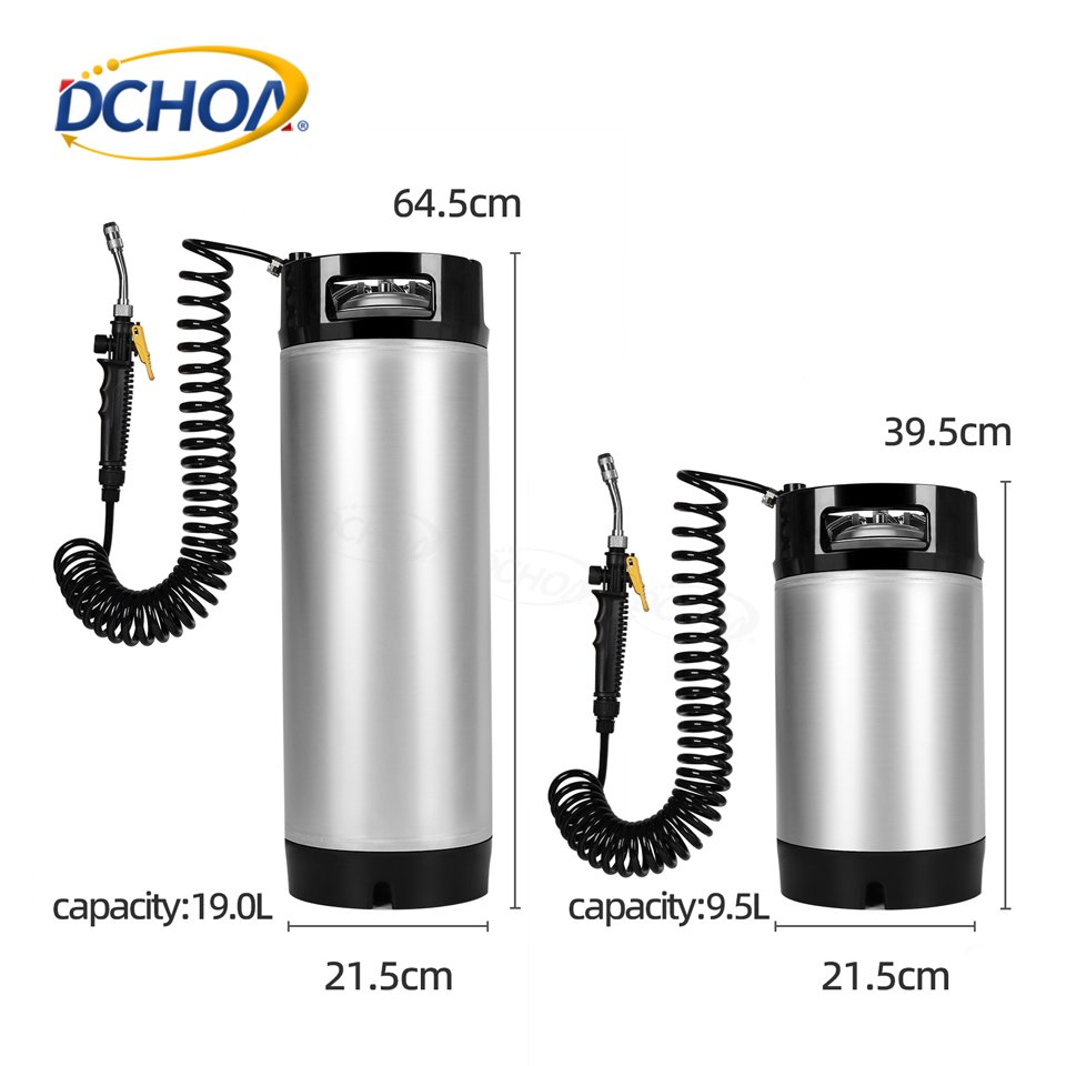 DHCOA PPF Pressure Car Wash Tank Customize Logo Color 9.5L Window Tint Keg Sprayer