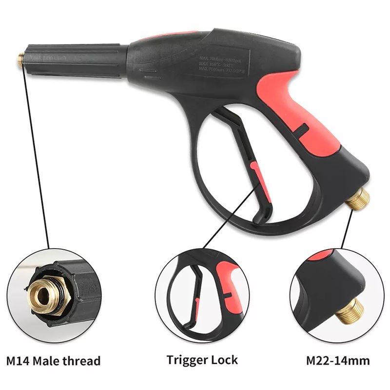 1/4" Pressure Washer Nozzle Watering Hose High Pressure Hose Pressure Car Wash Gun Set