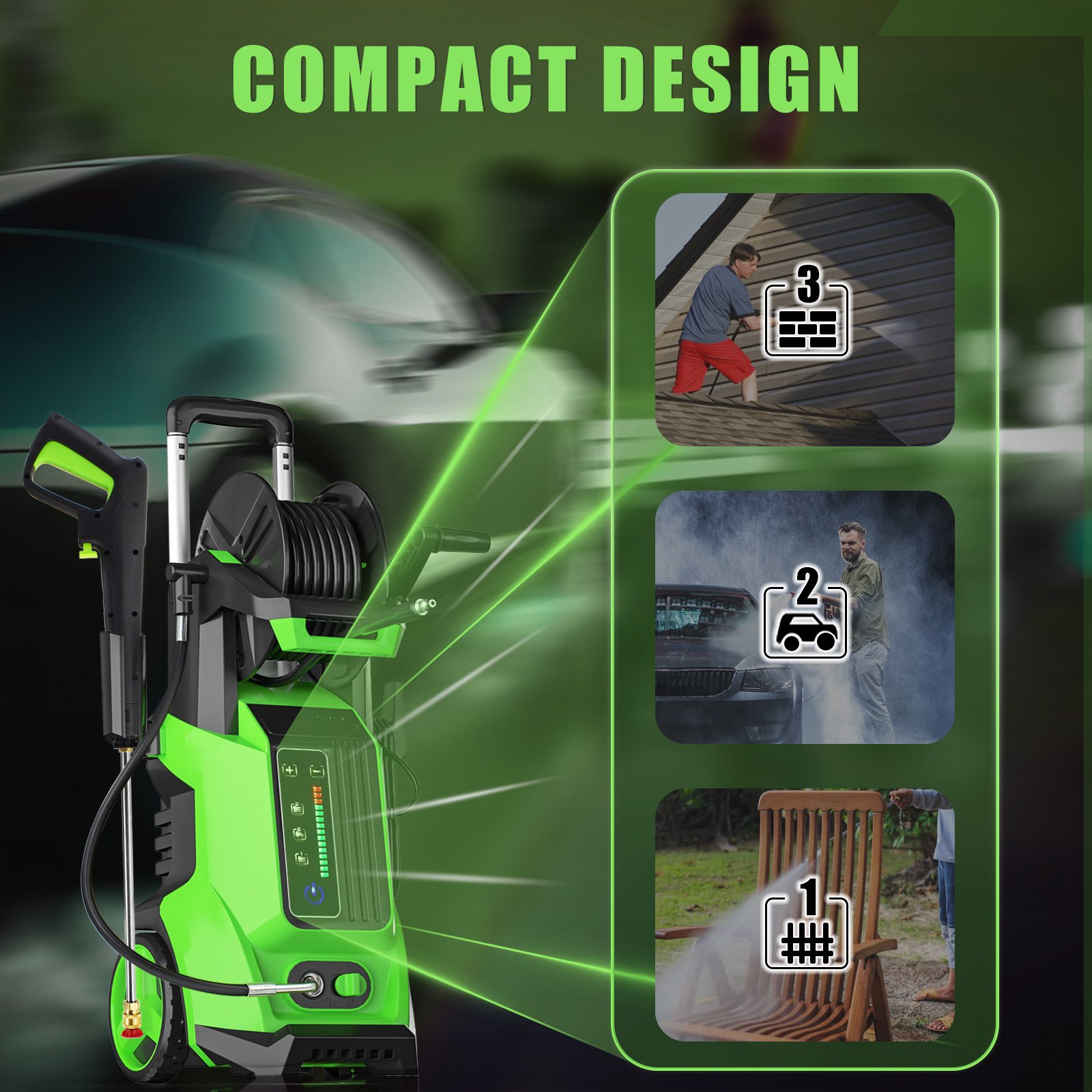 Portable High Pressure Car Washer 110V/60HZ 220V/50HZ 6.5L/min Car Wash Machine Automatic