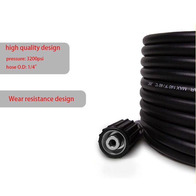 Kink Resistant 3200 PSI 1/4" 50 FT High Pressure Washer Hose Replacement With M22-14mm Thread 15m Heavy Duty Bend Restrictor
