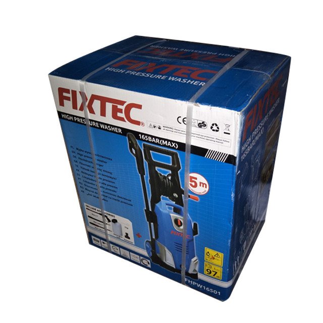 FIXTEC 110bar High pressure steam water pump cleaner high pressure 5M Cable with VDE plug