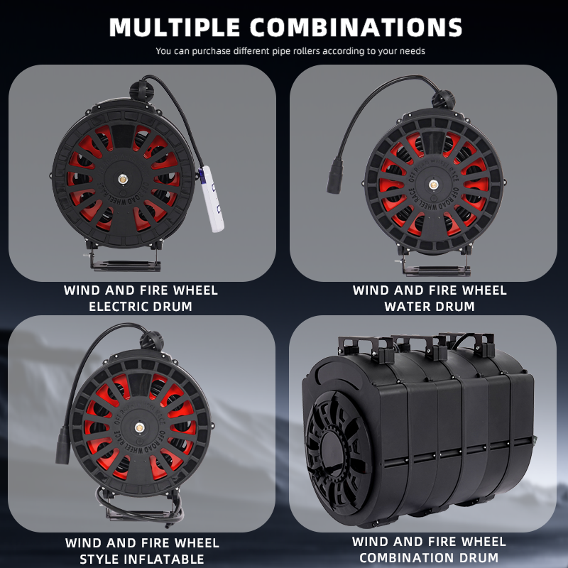 3in1 Wall-mounted Auto Retractable Air Water Electric Hose Reel Combination Box Drums For Car Washing And Beauty